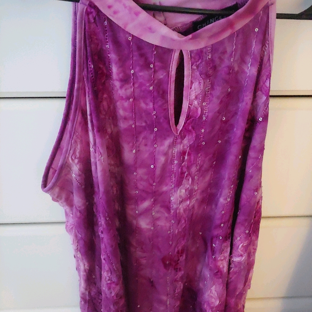Chances R purple halter style top
